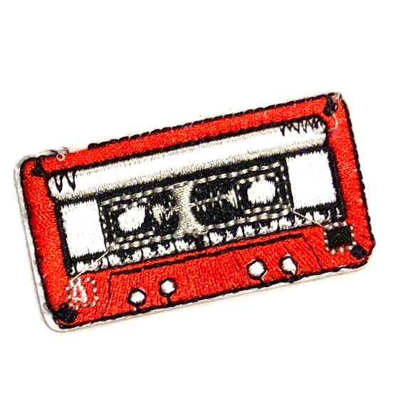 Accessories - Cassette tape patch iron on retro mixed music DIY